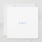 Vintage Blue Square Elegant Wedding  (Rückseite)