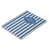 Vintage Blue Stripes-Logo Notizblock (Linke Seite)