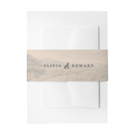 Vintage Blue Toile French Tapestry Elegant Wedding Einladungsbanderole