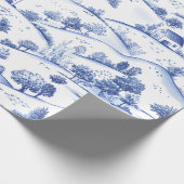 Vintage Blue Toile Landscape (4) Geschenkpapier (Ecke)