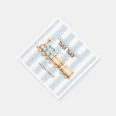 Vintage Blue Train 2. Geburtstag Serviette (Ecke)