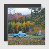 Vintage Blue Truck Magnetkarte (Vorne/Hinten)