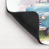 Vintage Blue Truck with Easter Eggs & Tulips Mousepad (Ecke)