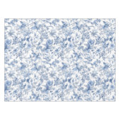 Vintage Blue White Floral Toile Elegant Tischdecke (Vorderseite (Horizontal))