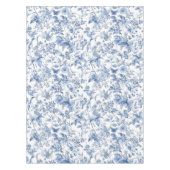 Vintage Blue White Floral Toile Elegant Tischdecke (Vorderseite)