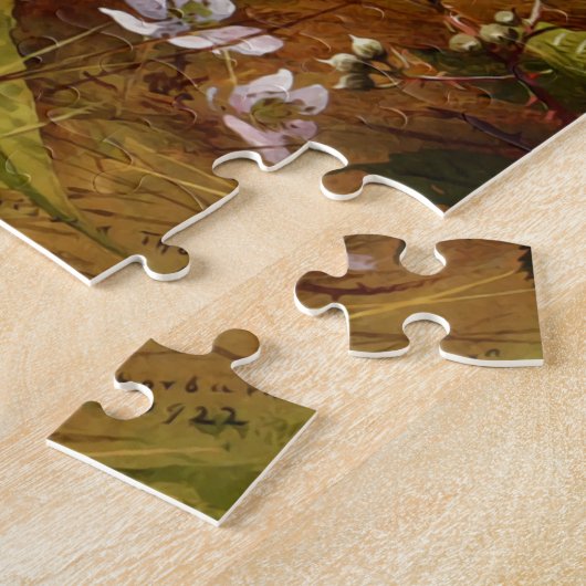 Vintage Blue Wild Bird Kunst Puzzle (Seite)