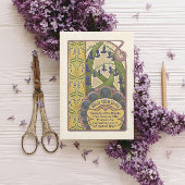 Vintage Bluebell-Blume - rosafarbene Karte