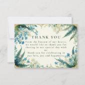 Vintage Bluebell Botanical Wedding Dankeskarte (Vorderseite)