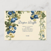 Vintage Blueberry Botanical Diapper Raffle  Begleitkarte (Vorderseite)