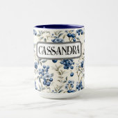 Vintage Blueberry personalisiert Mug Tasse (Zentrum)