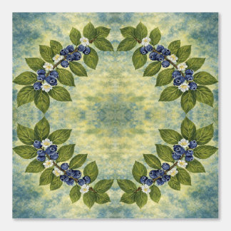 Vintage Blueberry Wreath Wallpaper Tapete