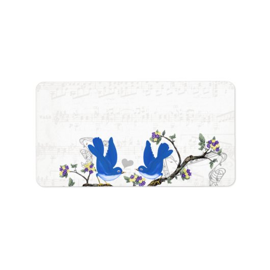 Vintage Bluebird-Labels Adressaufkleber (Vorne)