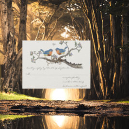 Vintage Bluebirds blühende Branchensehen RSVP Karte