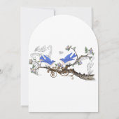 Vintage Bluebirds Chirping Hochzeitseinladungen Einladung (Rückseite)