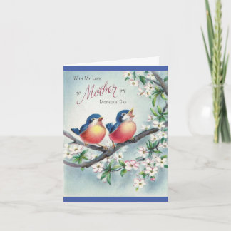 Vintage Bluebirds der Muttertagskarte Karte