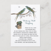 Vintage Bluebirds, die gut Hochzeit wünschen Begleitkarte (Vorderseite)