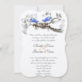 Vintage Bluebirds Hochzeitseinladungen #2 Einladung (Vorderseite)
