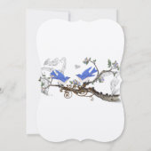 Vintage Bluebirds Hochzeitseinladungen #2 Einladung (Rückseite)