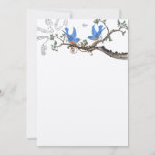 Vintage Bluebirds Hochzeitseinladungen Einladung (Rückseite)