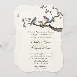 Vintage Bluebirds Hochzeitseinladungen Einladung