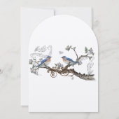Vintage Bluebirds Hochzeitseinladungen Einladung (Rückseite)