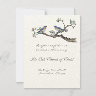 Vintage Bluebirds Hochzeitskarte Einladung
