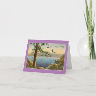 Vintage Bluebirds Mama Geburtstagskarte Karte