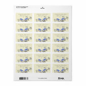 Vintage Bluebirds Save the Date UAWG Adressaufkleber (Vorne)