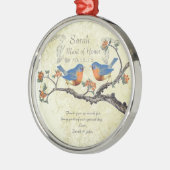 Vintage Bluebirds Trauzeugin Ornamente (Links)