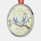 Vintage Bluebirds Trauzeugin Ornamente (Links)