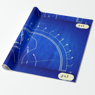 Vintage Blueprint-Diagramm Nr. 327 Geschenkpapier