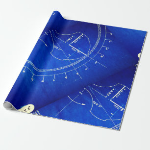 Vintage Blueprint-Diagramm Nr. 327 Geschenkpapier
