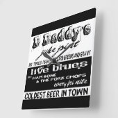 Vintage Blues für die Werbung - Uhr (Winkel)