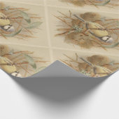 Vintage Bluetit-Illustration Geschenkpapier (Ecke)