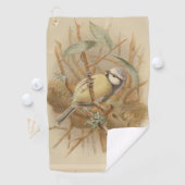 Vintage Bluetit-Illustration Golfhandtuch (Insitu)