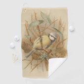 Vintage Bluetit-Illustration Golfhandtuch (Insitu)