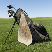 Vintage Bluetit-Illustration Golfhandtuch (Gras)