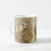 Vintage Bluetit-Illustration Kaffeetasse (Vorderseite Links)