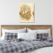 Vintage Bluetit-Illustration Leinwanddruck (Insitu (Schlafzimmer))