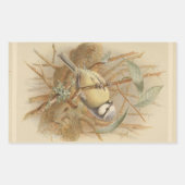 Vintage Bluetit-Illustration Rechteckiger Aufkleber (Vorderseite)