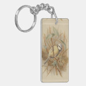 Vintage Bluetit-Illustration Schlüsselanhänger (Vorderseite links)
