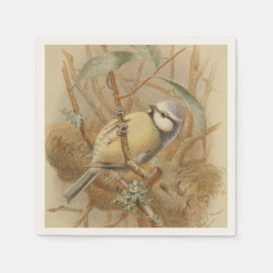 Vintage Bluetit-Illustration Serviette
