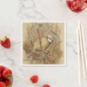 Vintage Bluetit-Illustration Serviette (Beispiel)