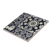 Vintage blühende Blume Stoffkunst Fliese (Seite)