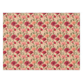 Vintage blühende Nelkenkunst Tischdecke (Vorderseite (Horizontal))