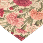 Vintage blühende Nelkenkunst Tischdecke (Schrägansicht)