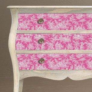 Vintage blühende Rosa-Toile de jouy Seidenpapier