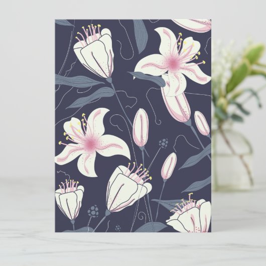 Vintage Blume (Stehend Vorderseite)