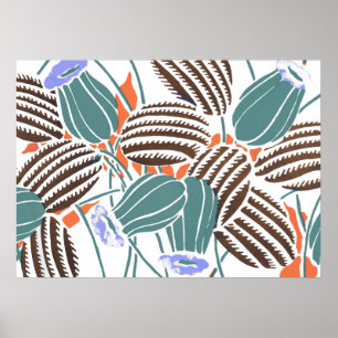 VINTAGE BLUME A POSTER