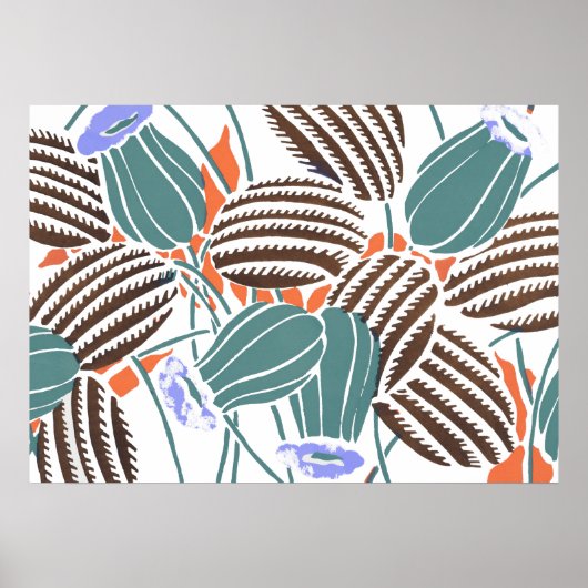 VINTAGE BLUME A POSTER (Vorne)
